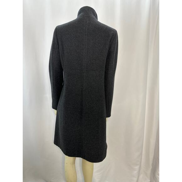 Calvin Klein Stand collar wool pea coat Charcoal color size 10 - Picture 10 of 14
